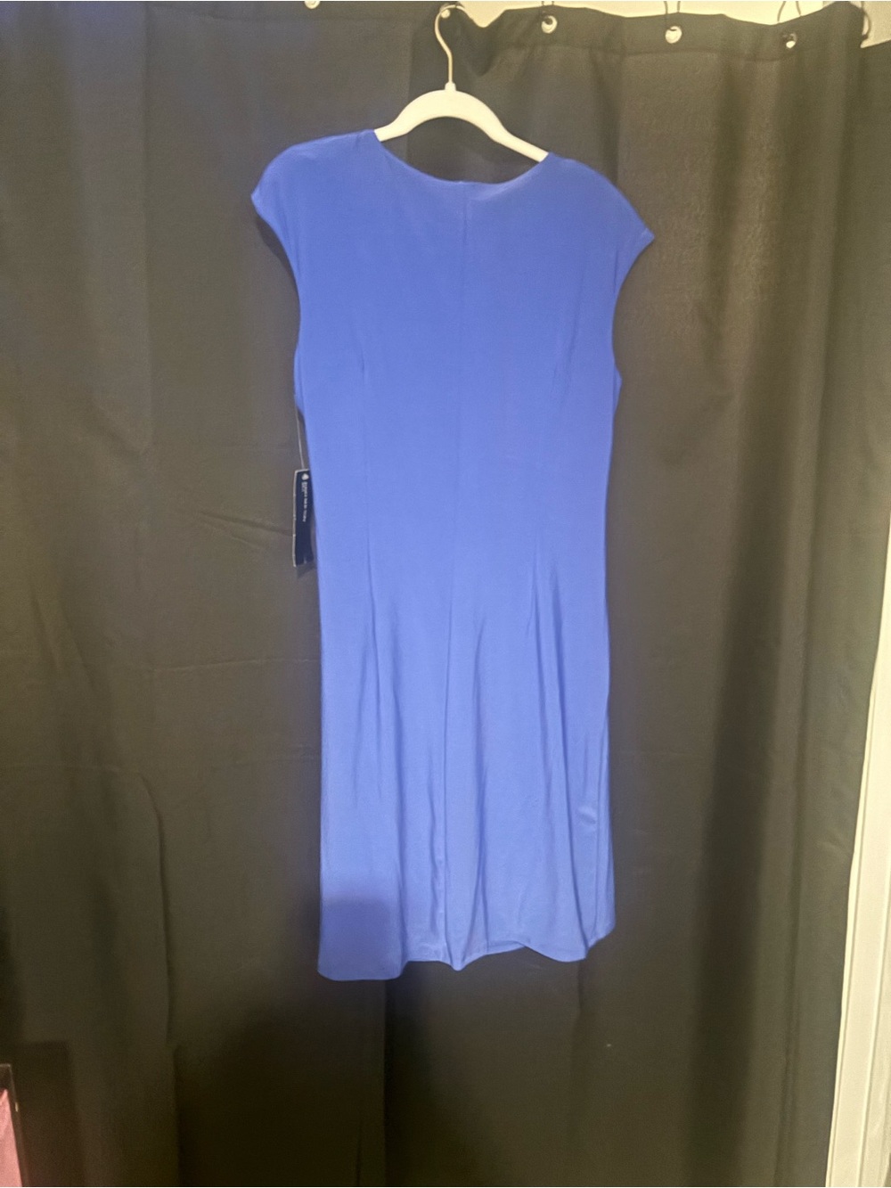 Jones New York Cobalt Cap-Sleeve Midi Dress